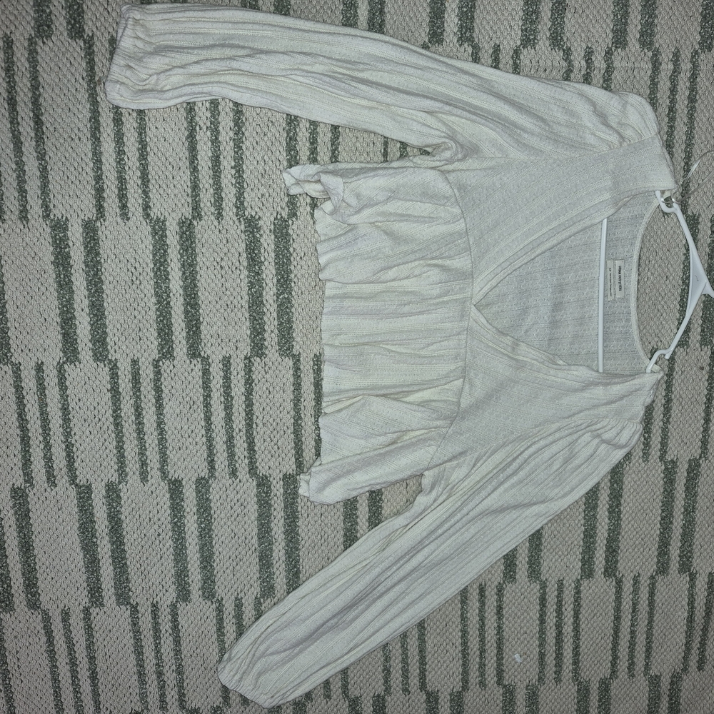 Cream Long Sleeve Top